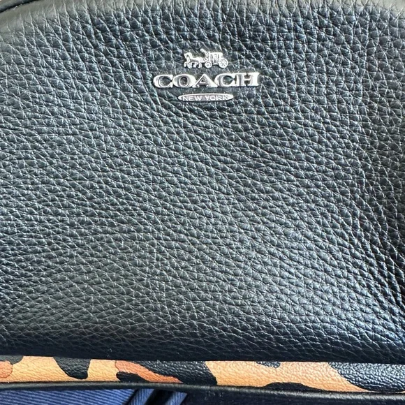 Coach Black and Brown Leopard Print Backpack - Picture 2 of 10